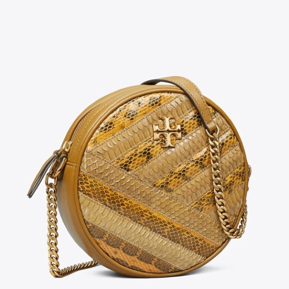 Authentic TORY BURCH SNAKE SKIN Leather top zip Crosby - Picture 3 of 15